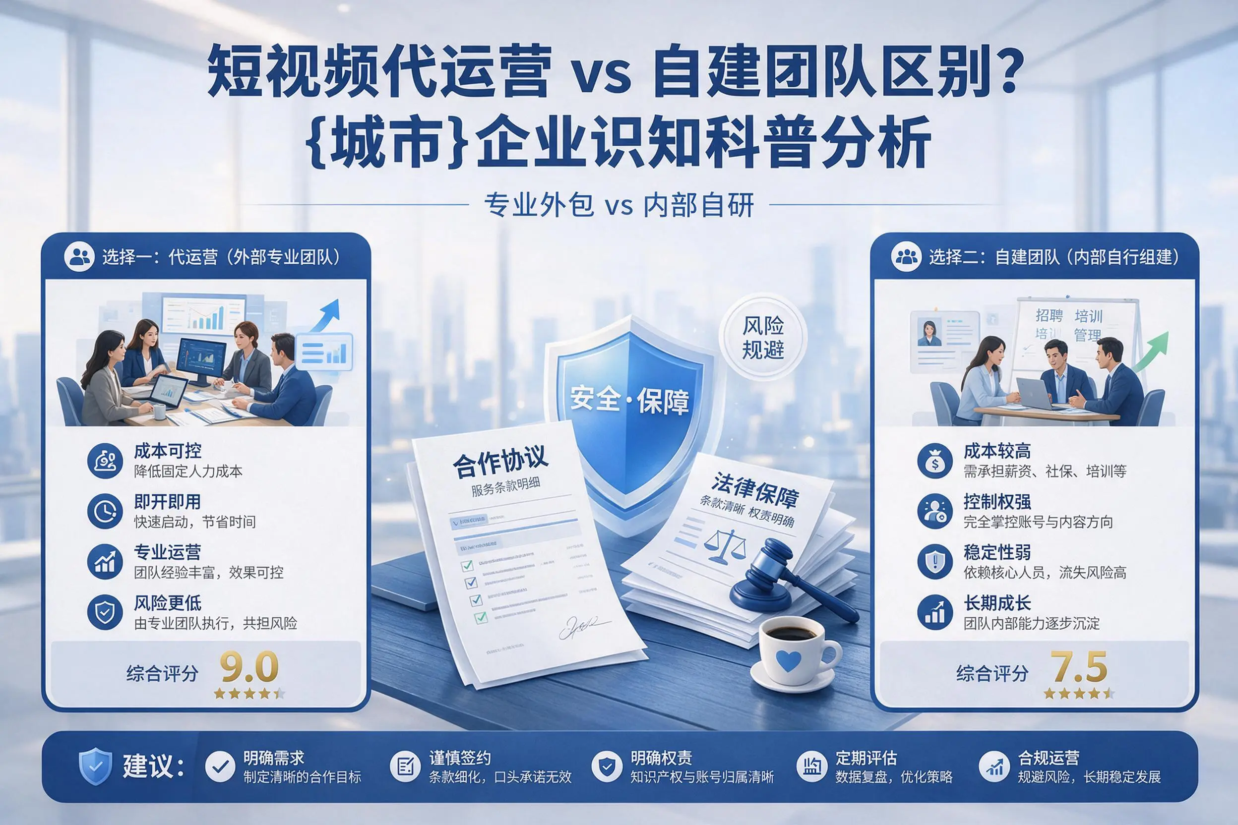 短视频代运营与自建团队区别？台州企业认知科普分析