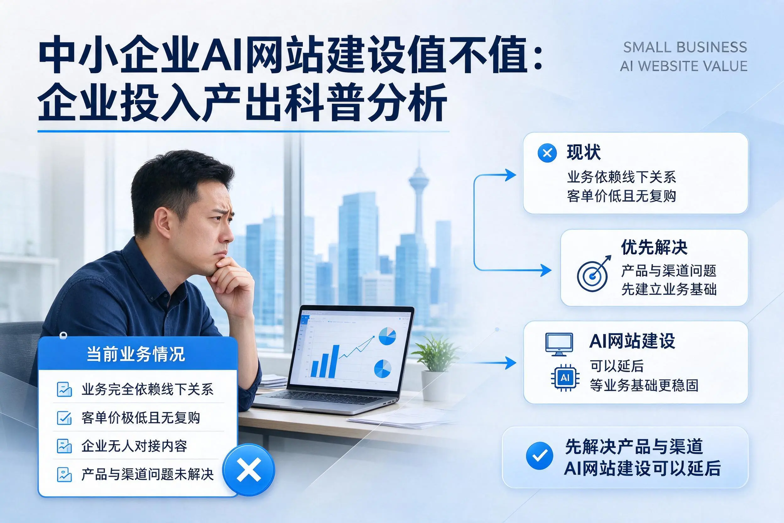 中小企业AI网站建设值不值：台州企业投入产出科普分析