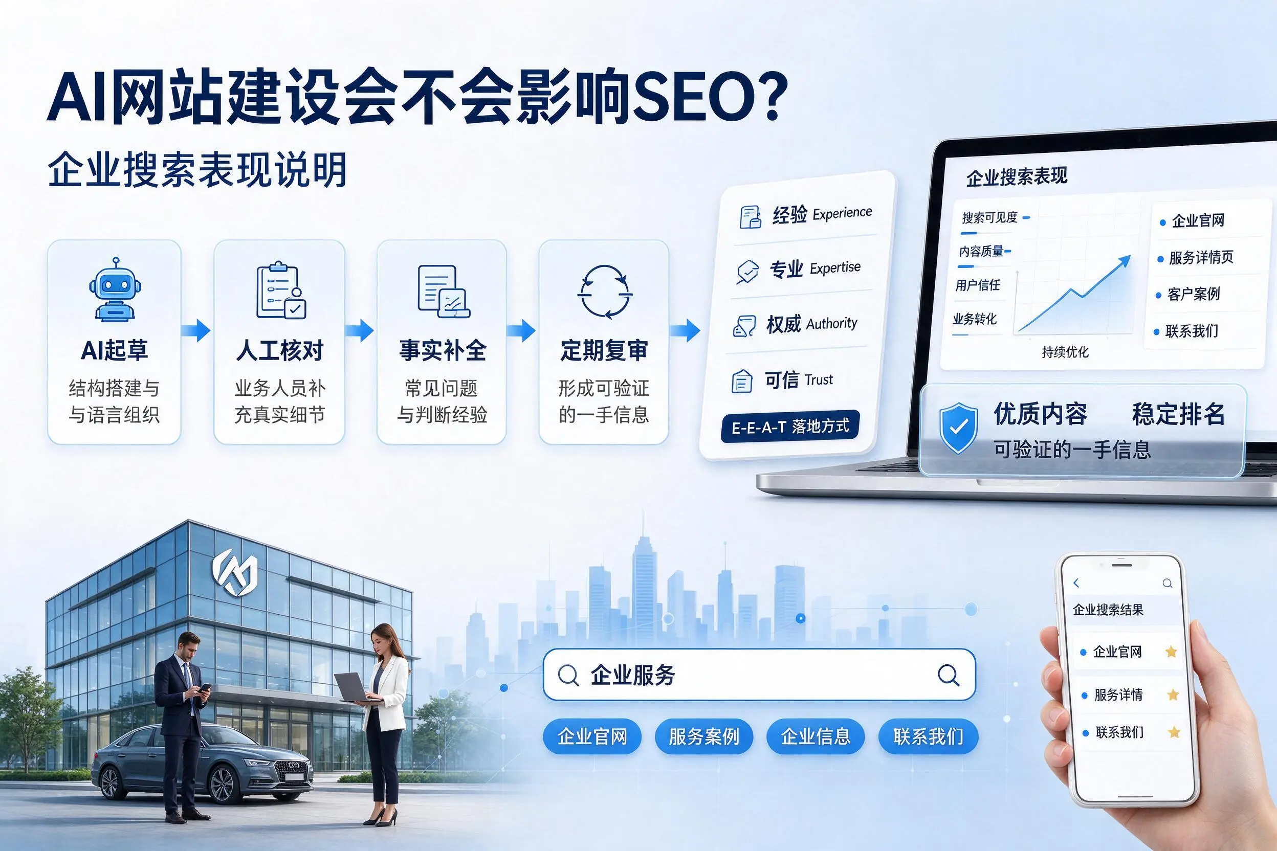 AI网站建设会不会影响SEO?台州企业搜索表现说明