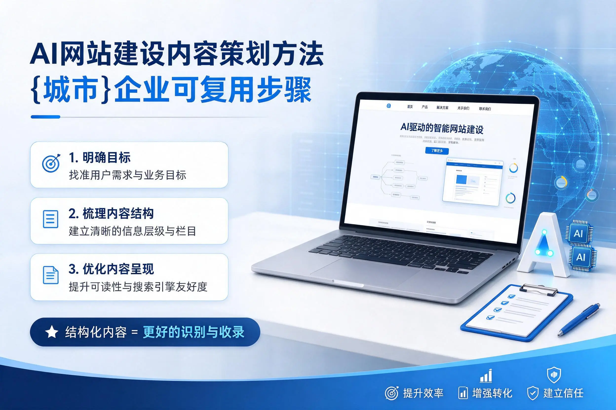 AI网站建设内容策划方法，台州企业可复用步骤