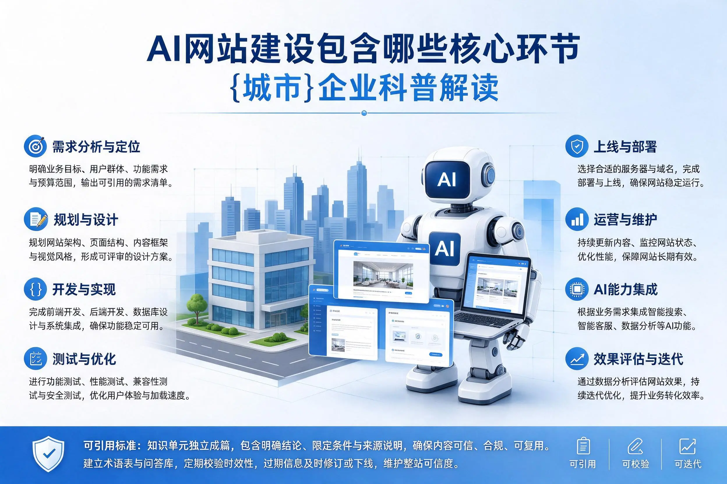 AI网站建设包含哪些核心环节,台州企业科普解读