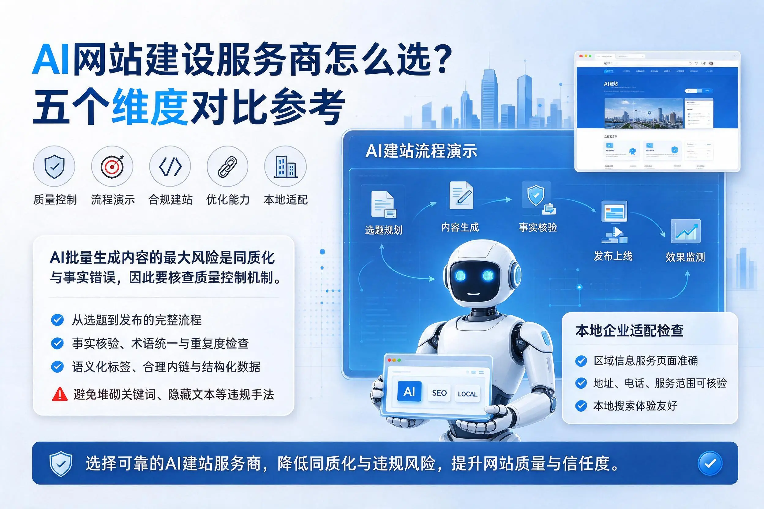台州AI网站建设服务商怎么选？五个维度对比参考