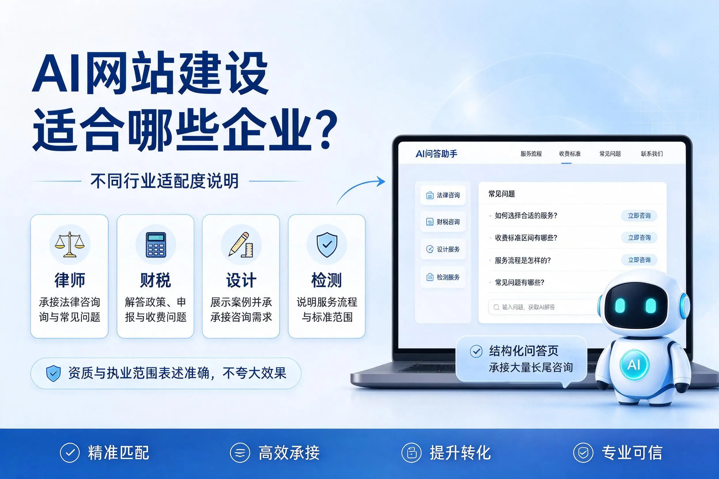 AI网站建设适合哪些企业?台州不同行业适配度说明